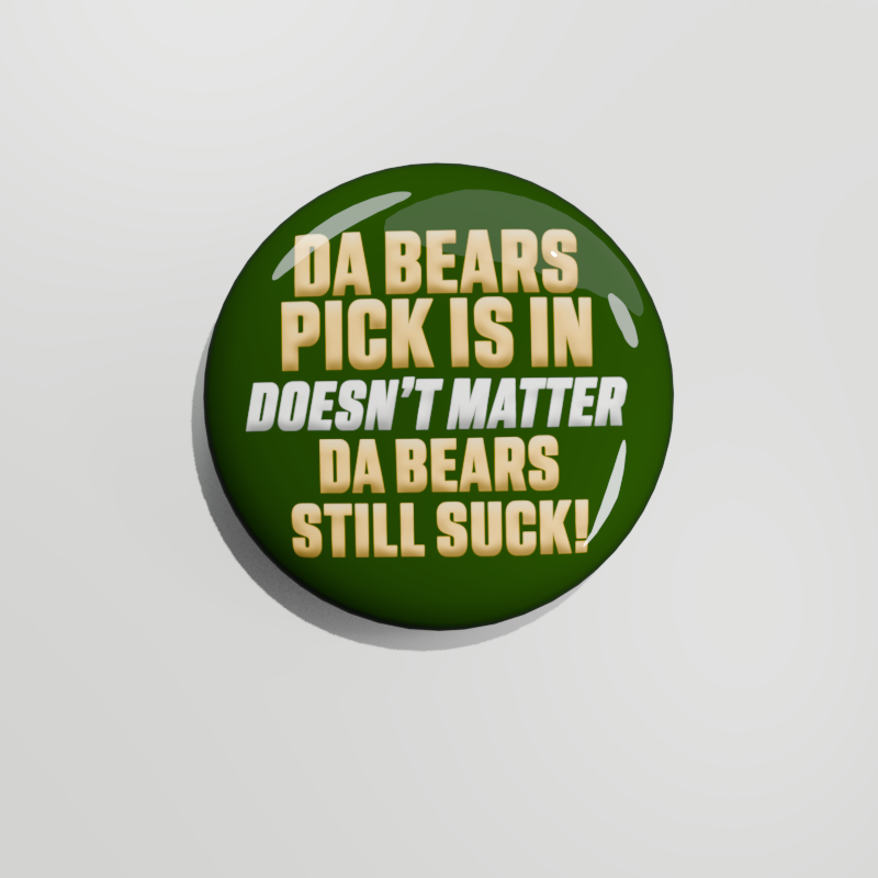 Da Bears Pick is IN