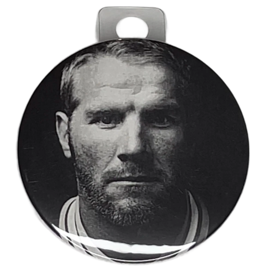 "Brett Favre" Green Bay Football, 3" Pin-On Button