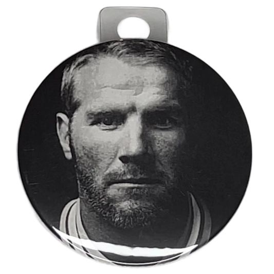 "Brett Favre" Green Bay Football, 3" Pin-On Button