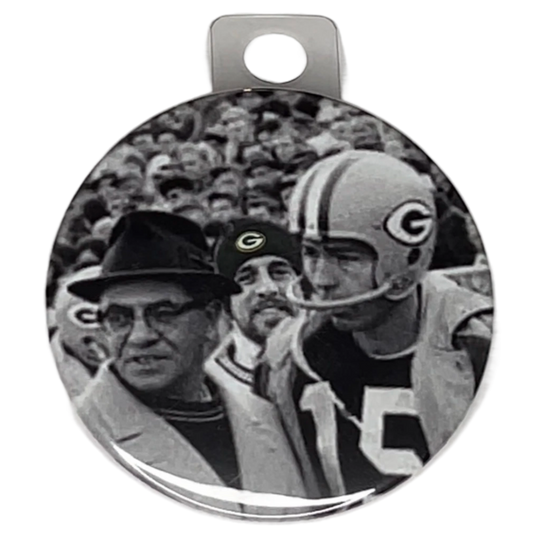 "Time Traveling Aaron Rodgers" Green Bay Football, 3" Pin-On Button