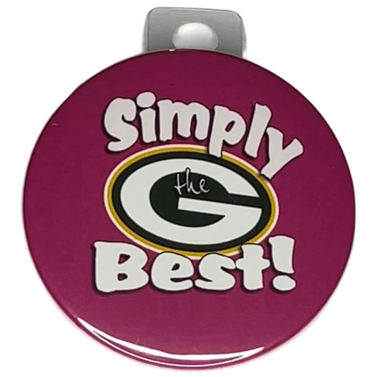 "Simply the Best" Green Bay Football, 3" Pin-On Button