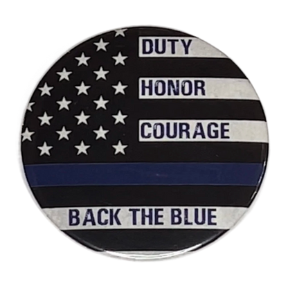 "Back the Blue", 3" Pin-On Button