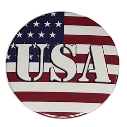 "USA", 3" Pin-On Button