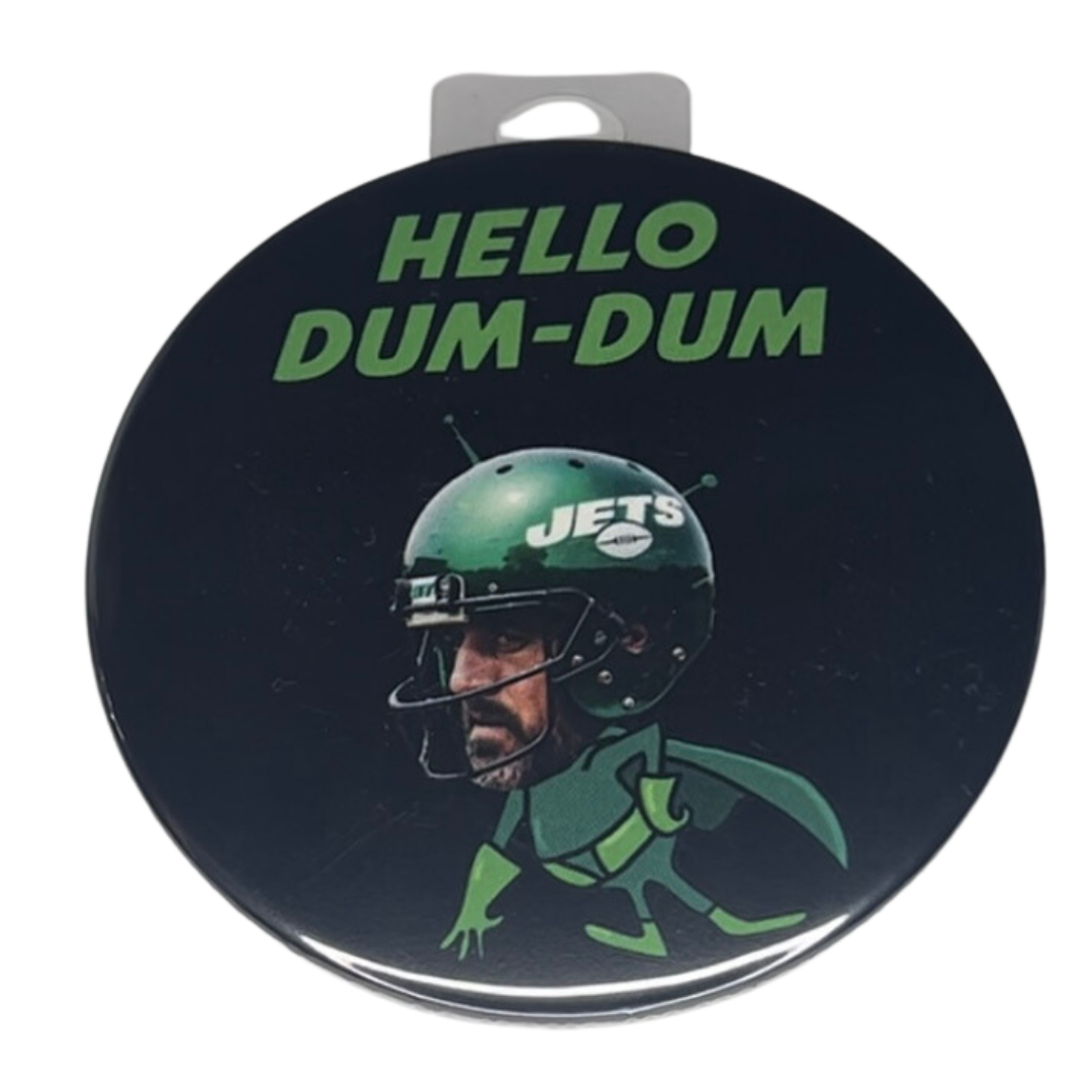 "Hello Dum-Dum", Green Bay Football, 3" Pin-On Button