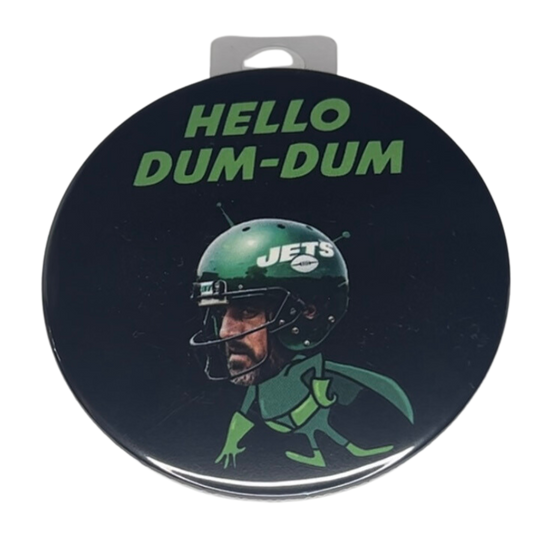 "Hello Dum-Dum", Green Bay Football, 3" Pin-On Button