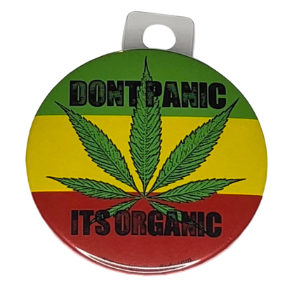 "Don't Panic, It's Organic", 3" Pin-On Button